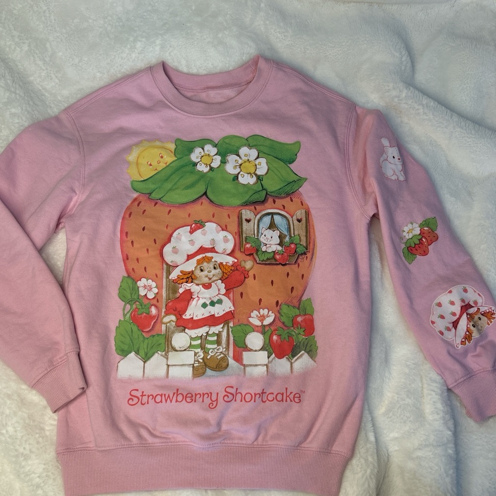 Strawberry Shortcake Pink Crewneck Sweatshirt